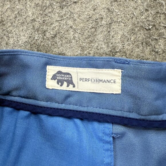 Onward Reserve Shorts Men 42 Blue Flat Front Performance Stretch 7" - Picture 6 of 16